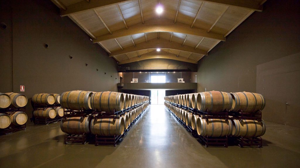 Cantine in Spagna - Sala delle botti della cantina