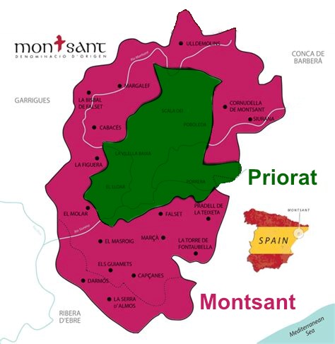 las diferencias entre priorat y montsant