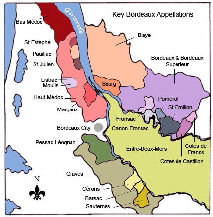 Bordeaux AOC and Supérieur, Bordeaux Wine Regions